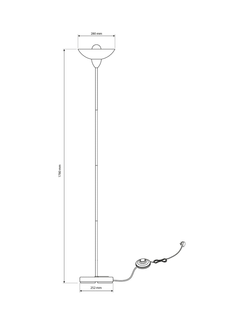 John Lewis Darlington uplighter floor lamp tall 177cm, UK version