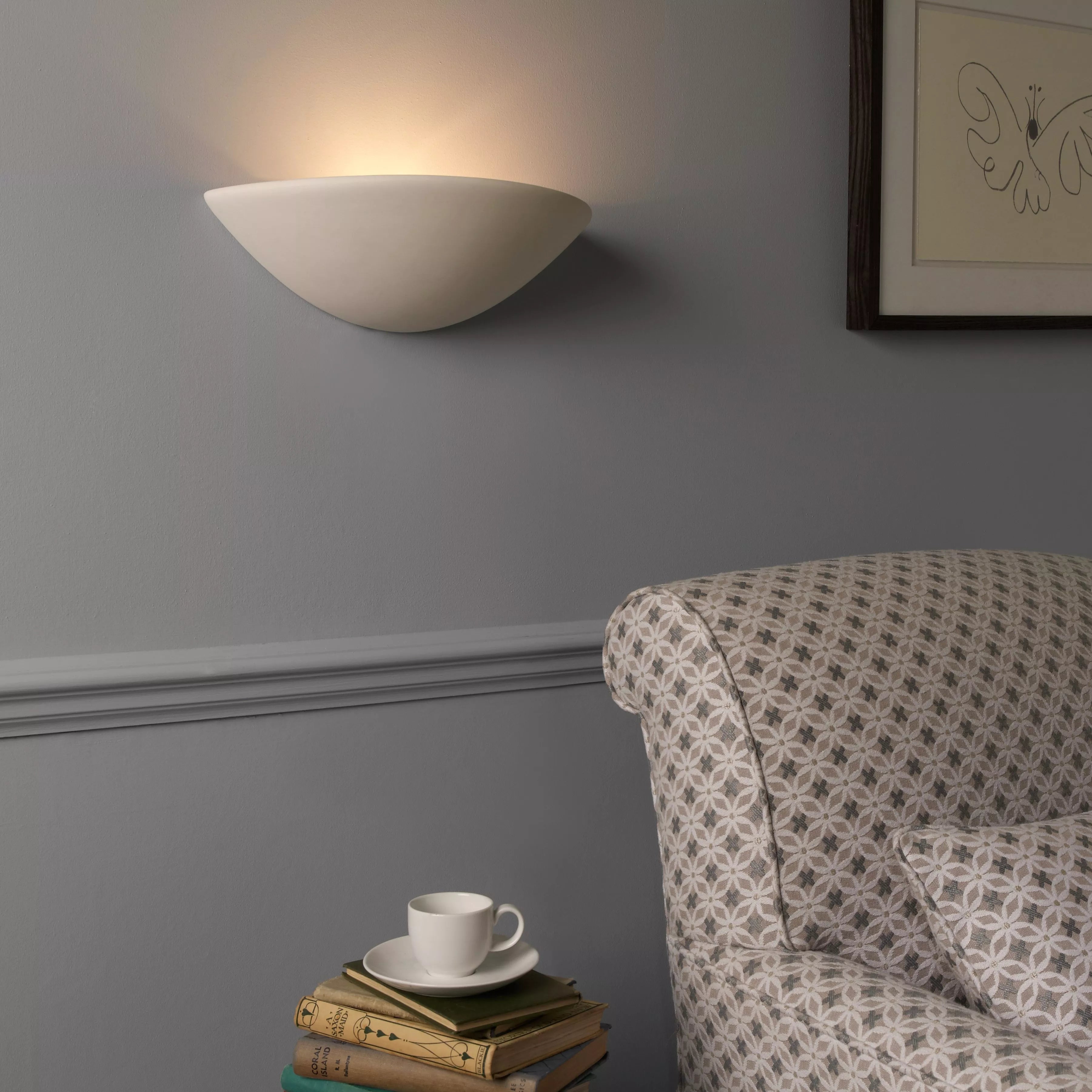John Lewis Radius uplighter wall light white (British brand)