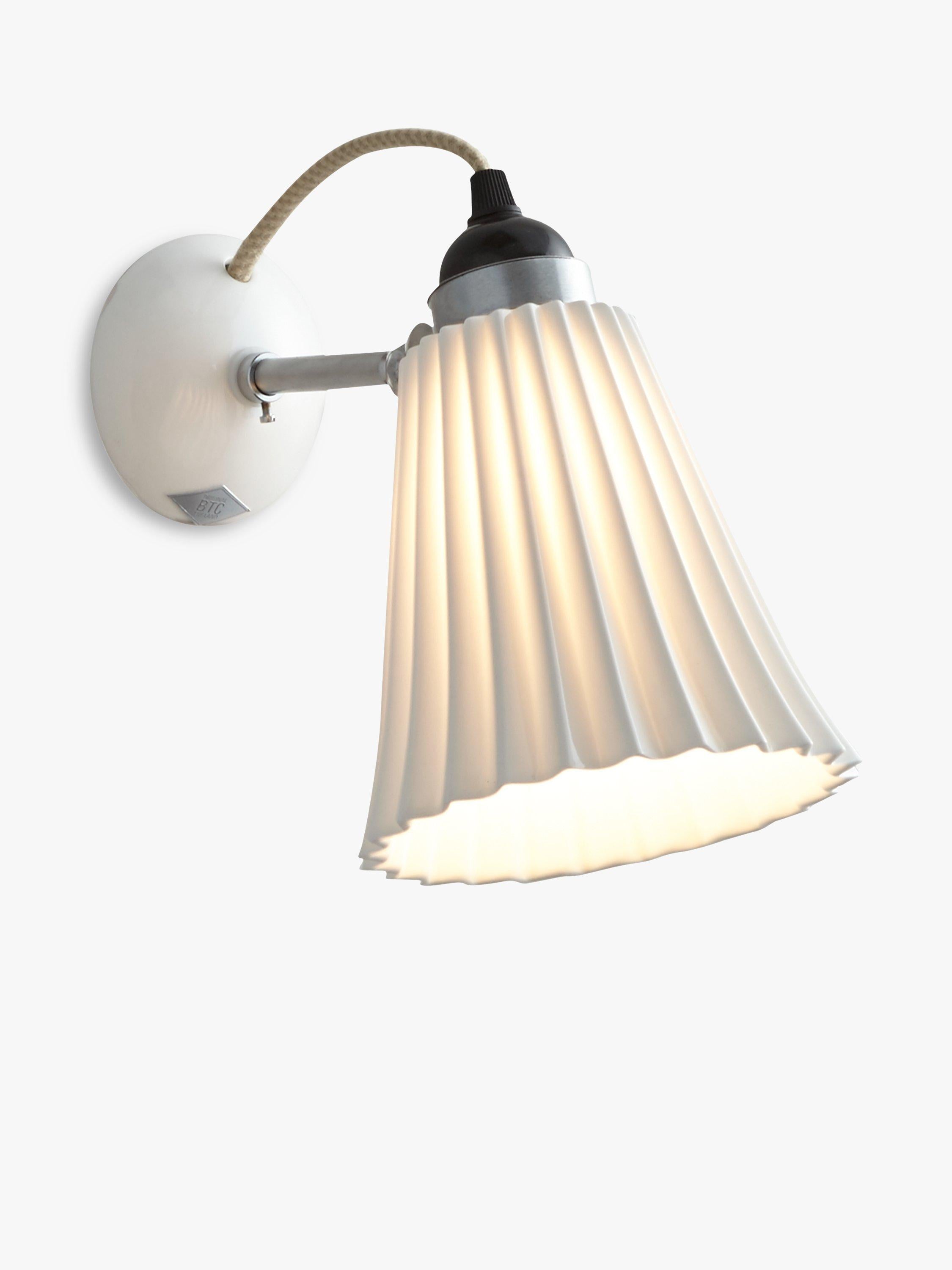 Original BTC Hector Pleat wall light H24cm, imported from the UK
