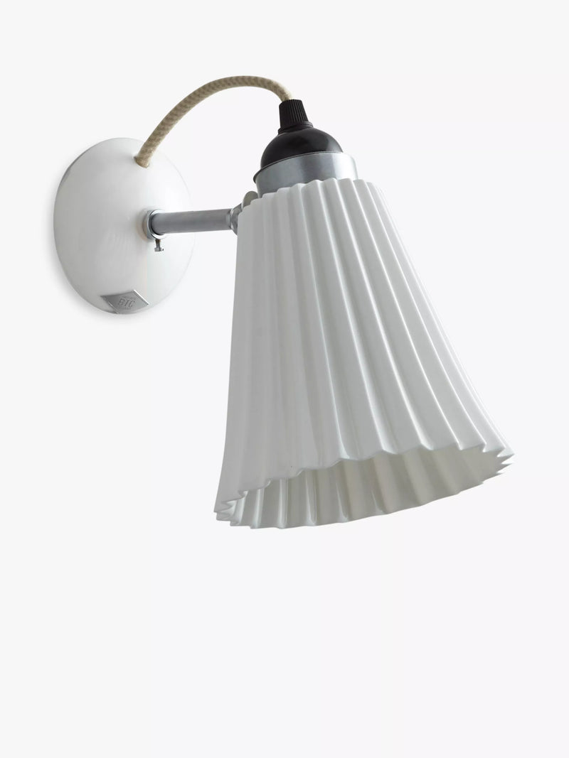 Original BTC Hector Pleat wall light H24cm, imported from the UK