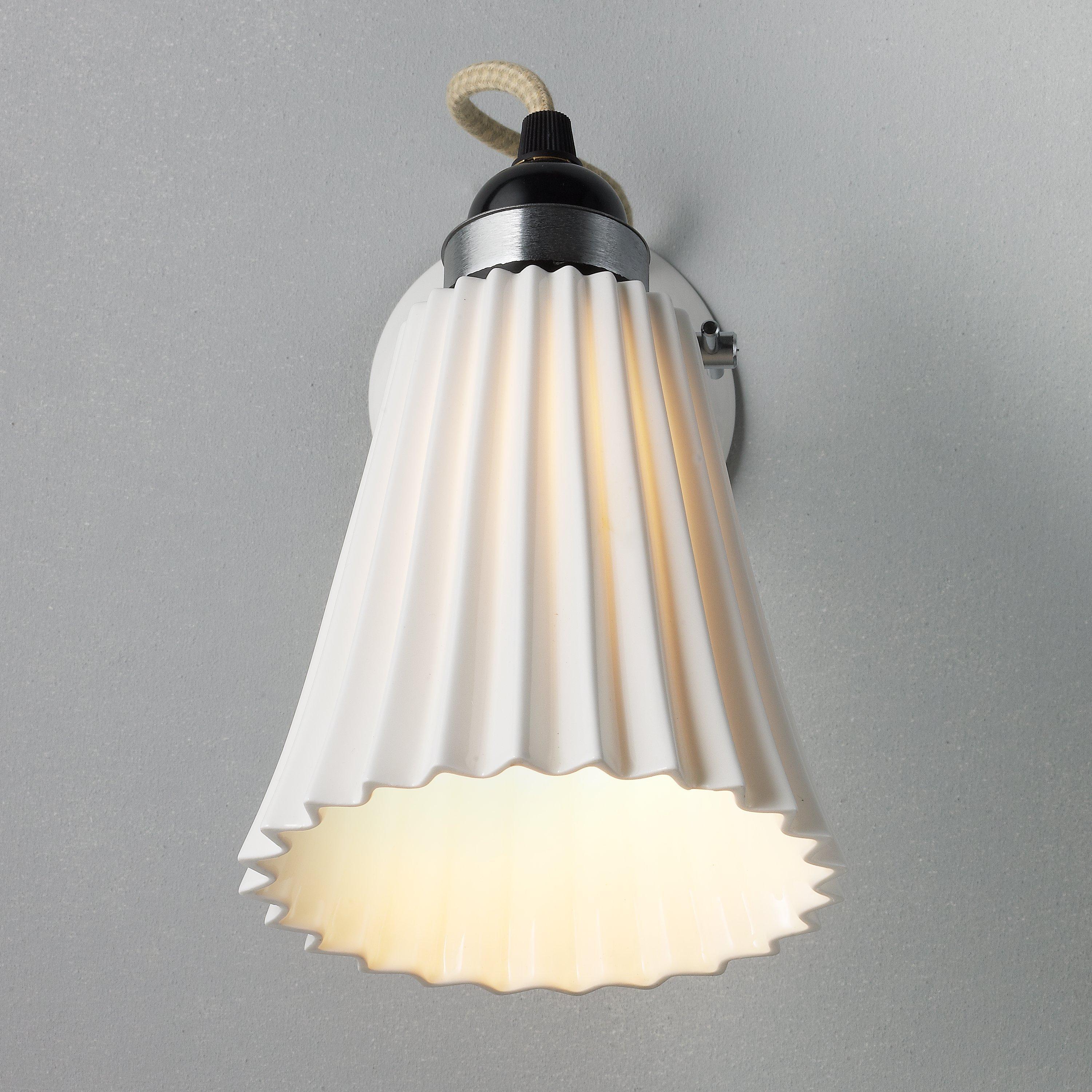Original BTC Hector Pleat wall light H24cm, imported from the UK