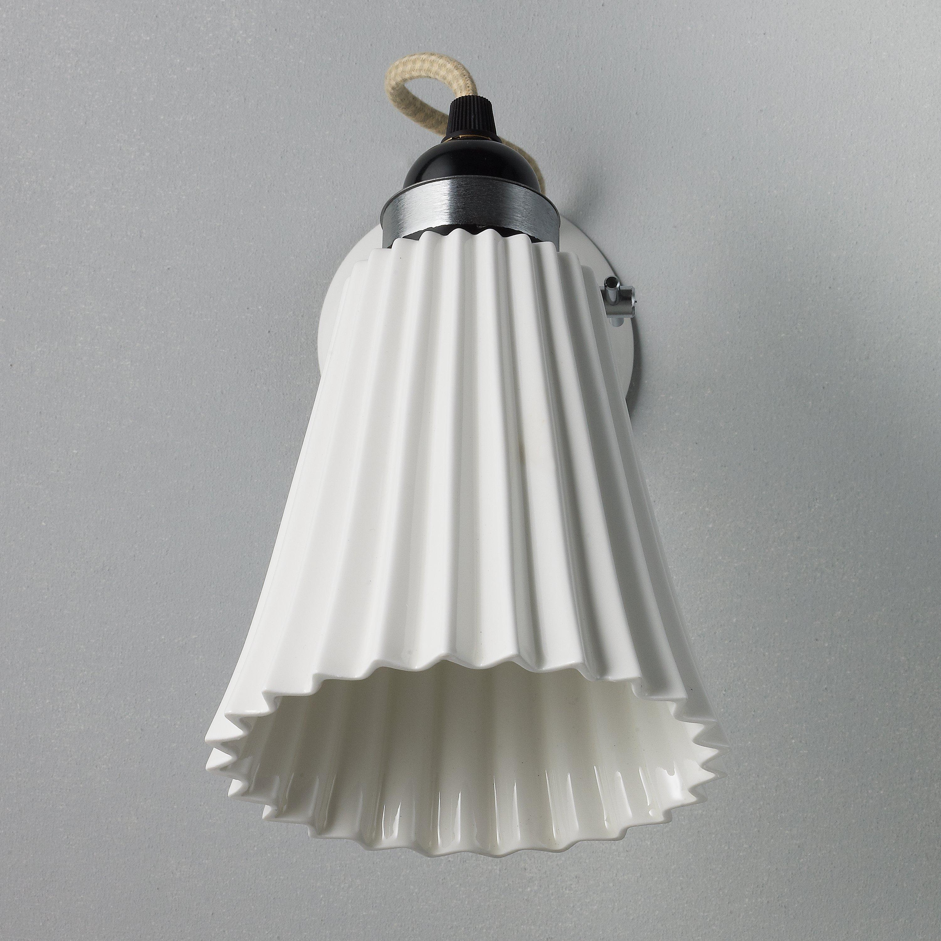 Original BTC Hector Pleat wall light H24cm, imported from the UK