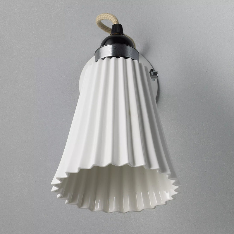Original BTC Hector Pleat wall light H24cm, imported from the UK