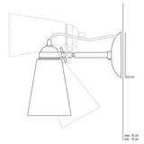 Original BTC Hector Pleat wall light H24cm, imported from the UK