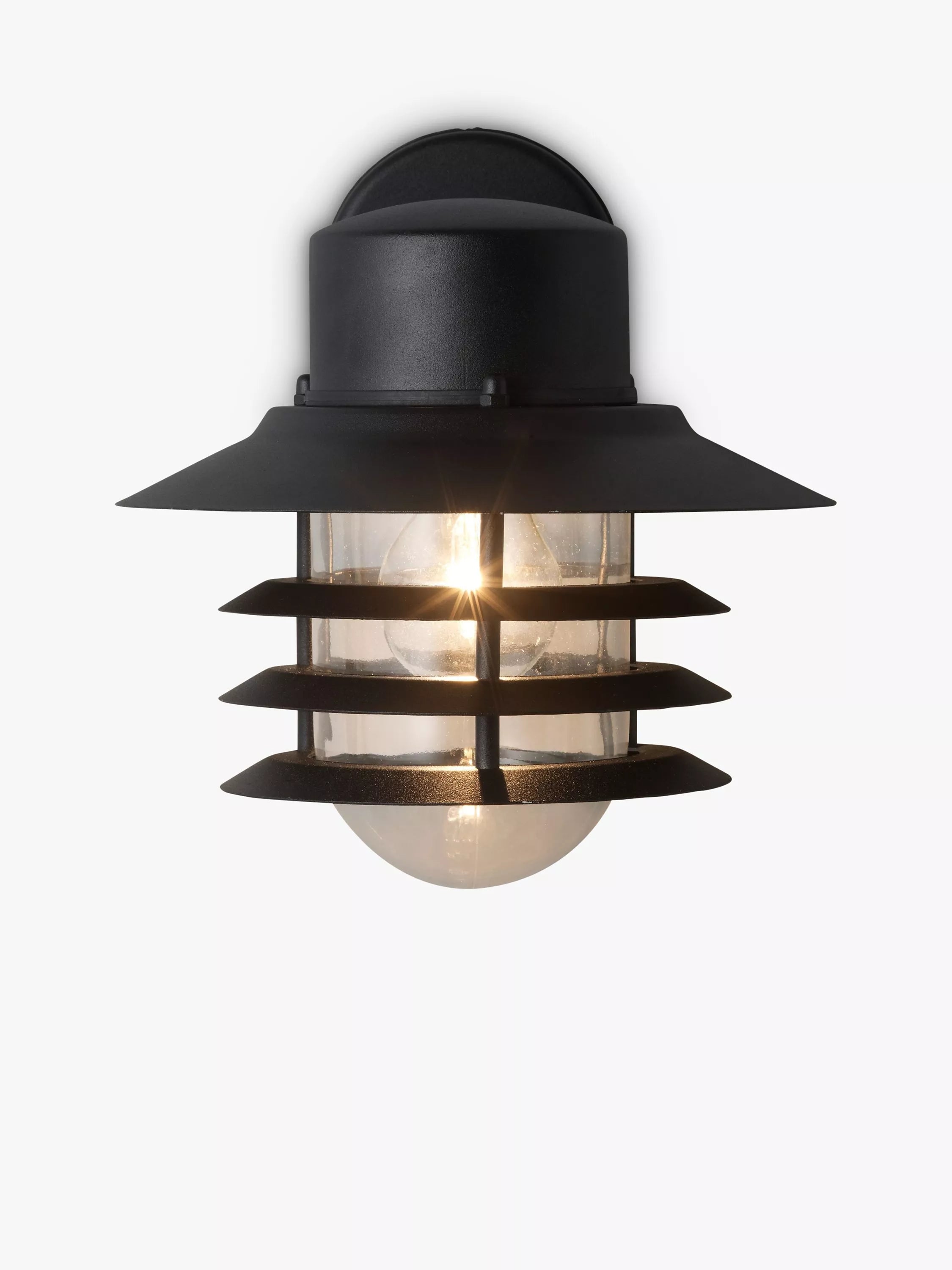 Nordlux Vejers outdoor wall lantern black galvanized steel, imported from the UK