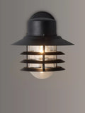 Nordlux Vejers outdoor wall lantern black galvanized steel, imported from the UK