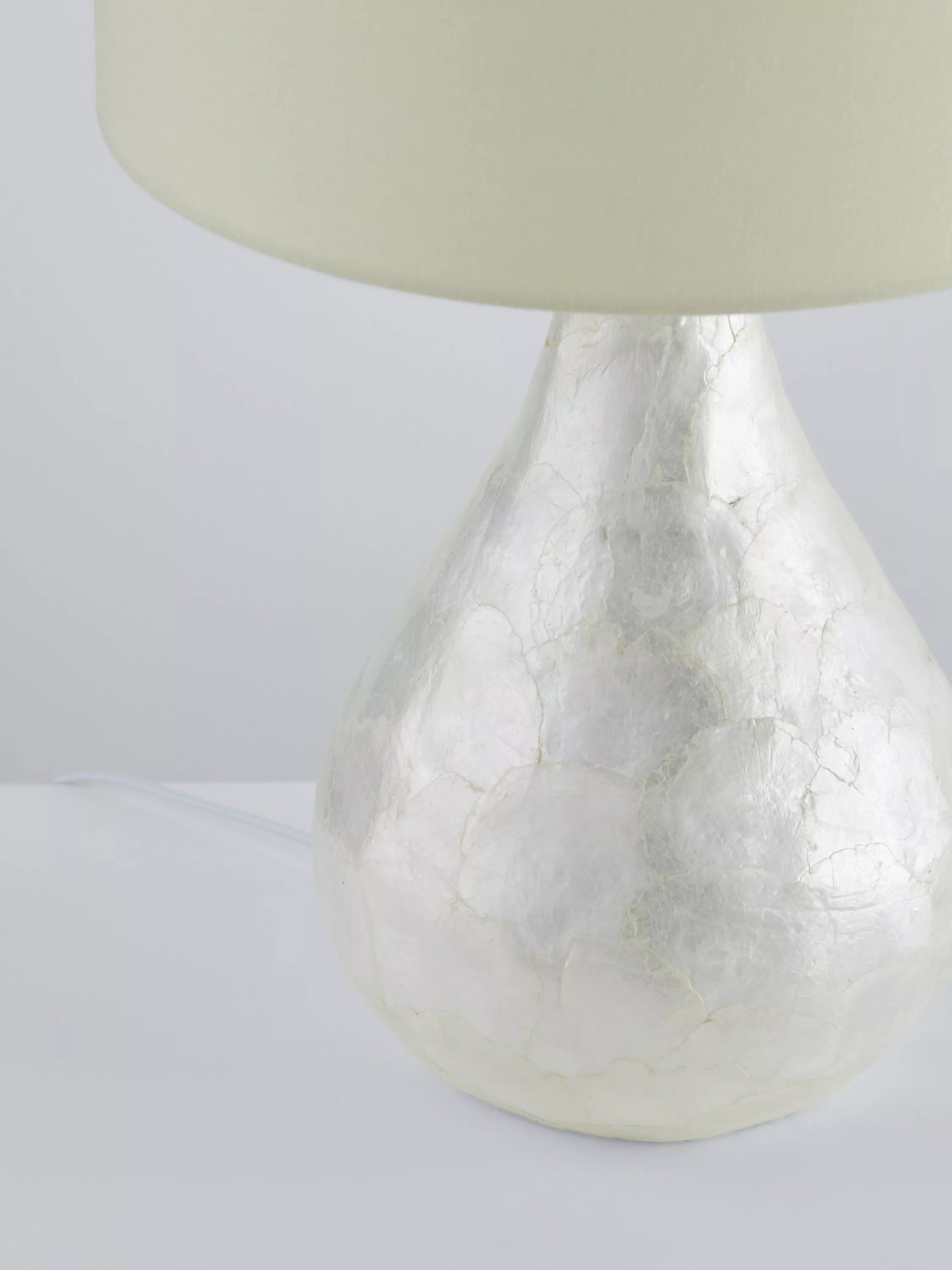 John Lewis Pearl Dual-Lit Capiz Shell table lamp, imported from the UK