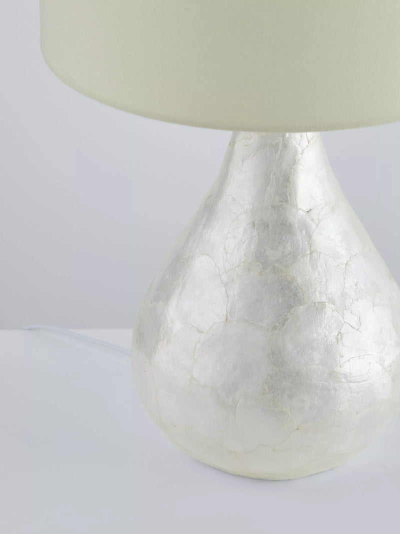 John Lewis Pearl Dual-Lit Capiz Shell table lamp, imported from the UK