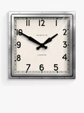 Newgate Clocks Quad Square metal wall clock 40cm silver, UK version