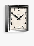 Newgate Clocks Quad Square metal wall clock 40cm silver, UK version