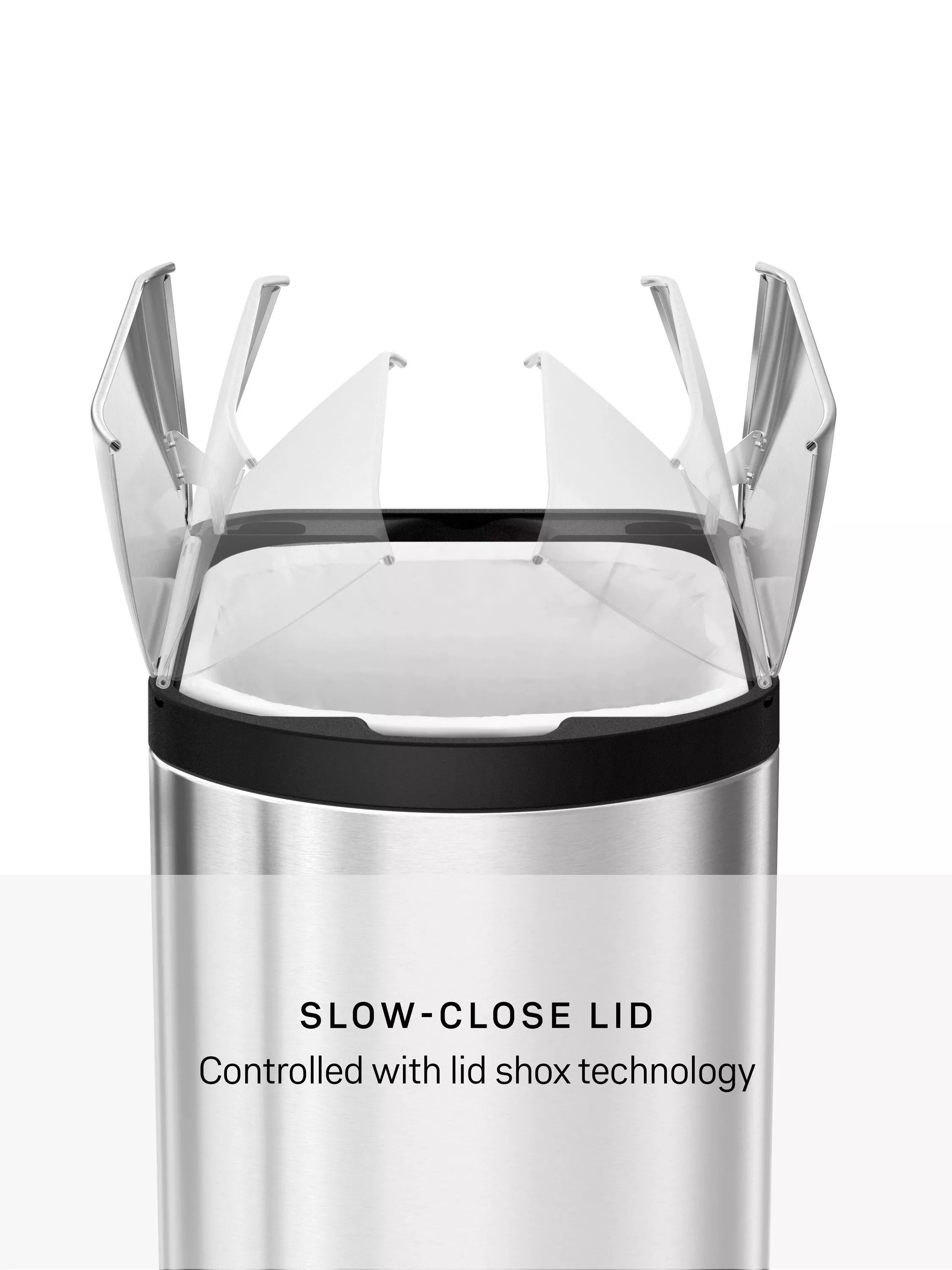 Simplehuman butterfly pedal bin brushed stainless steel 30L (British brand)