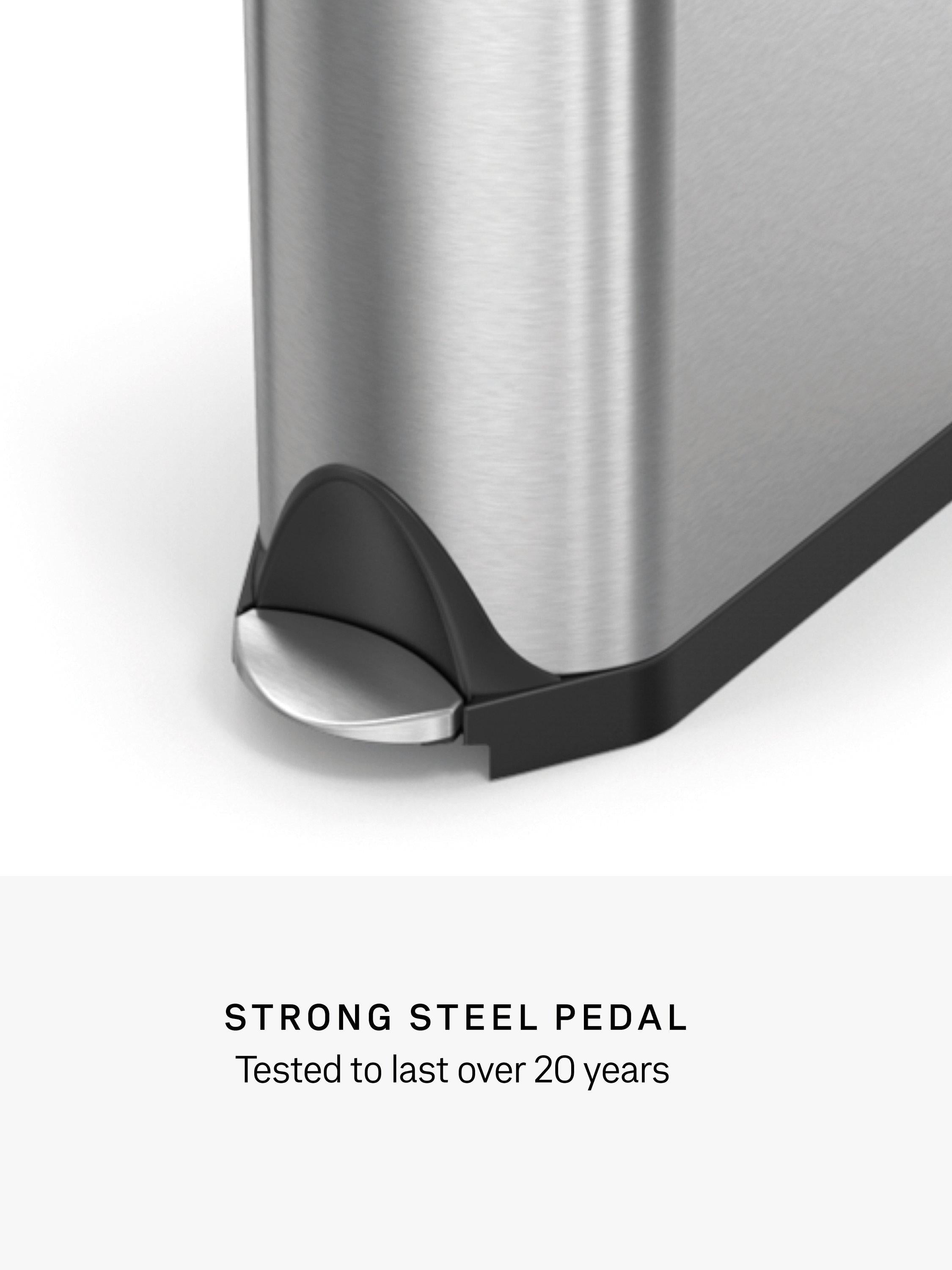 Simplehuman butterfly pedal bin brushed stainless steel 30L (British brand)