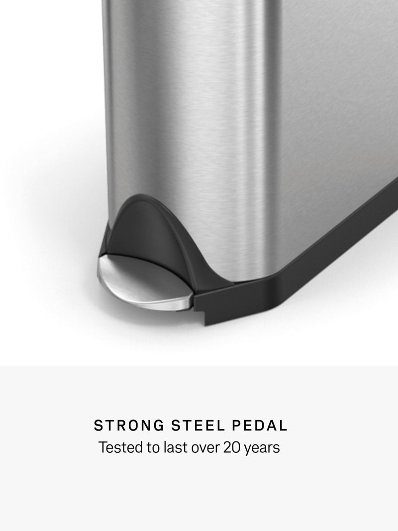 Simplehuman butterfly pedal bin brushed stainless steel 30L (British brand)