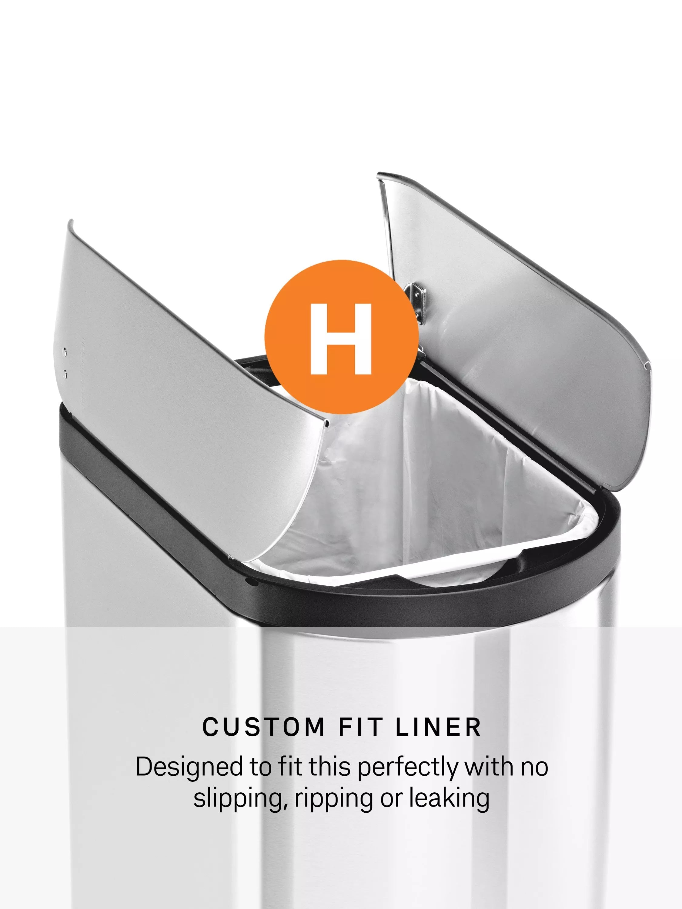 Simplehuman butterfly pedal bin brushed stainless steel 30L (British brand)