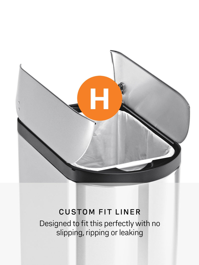 Simplehuman butterfly pedal bin brushed stainless steel 30L (British brand)