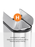 Simplehuman butterfly pedal bin brushed stainless steel 30L (British brand)