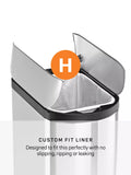 Simplehuman butterfly pedal bin brushed stainless steel 30L (British brand)
