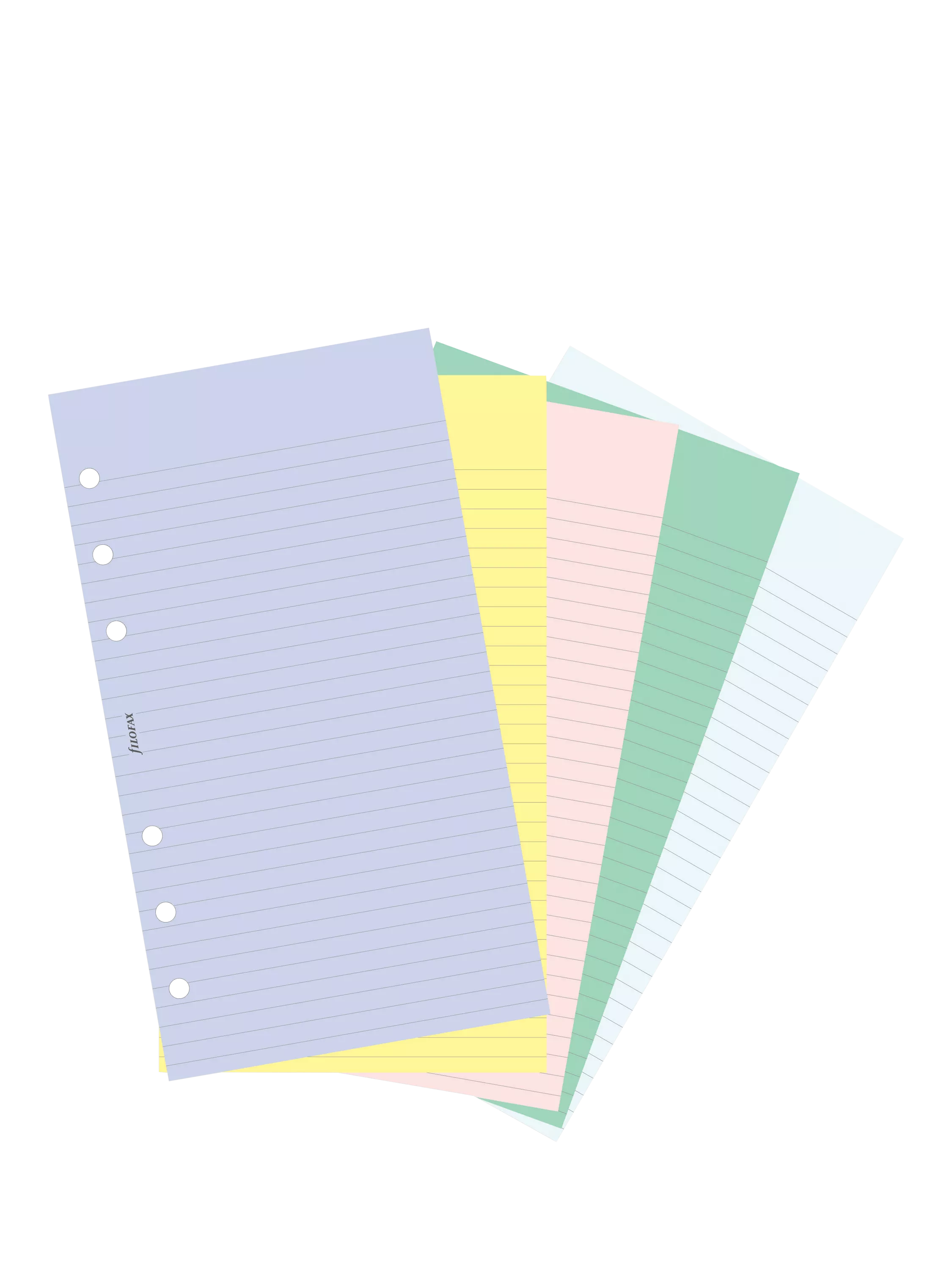 Filofax assorted coloured paper refill personal size (British brand)