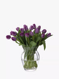 Dartington Crystal Florabundance Tulip Vase, 18.5cm tall, clear crystal - British product