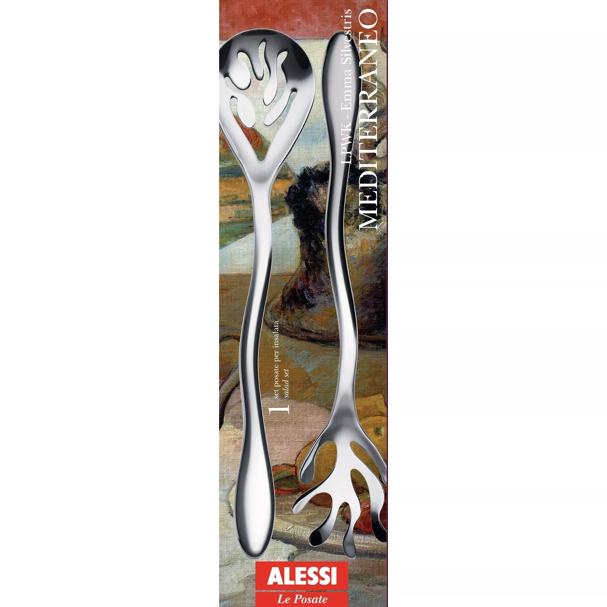 Alessi Mediterraneo salad servers 27.5cm - British product
