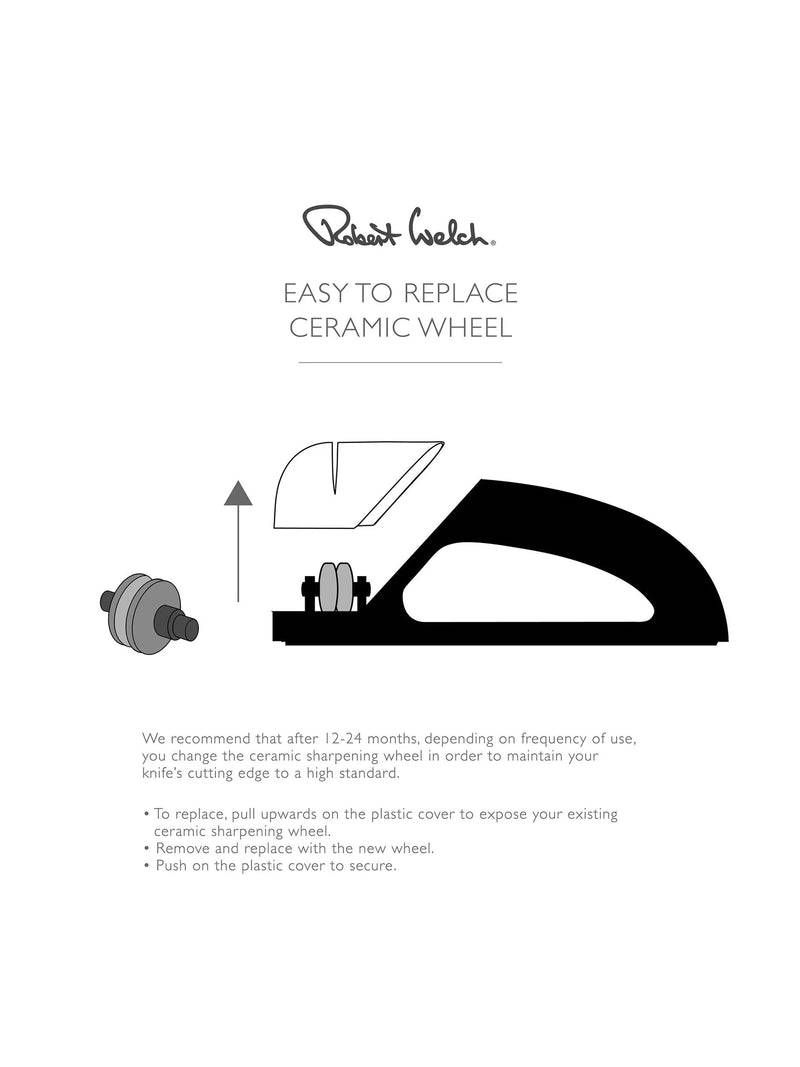 Robert Welch handheld knife sharpener (British brand)