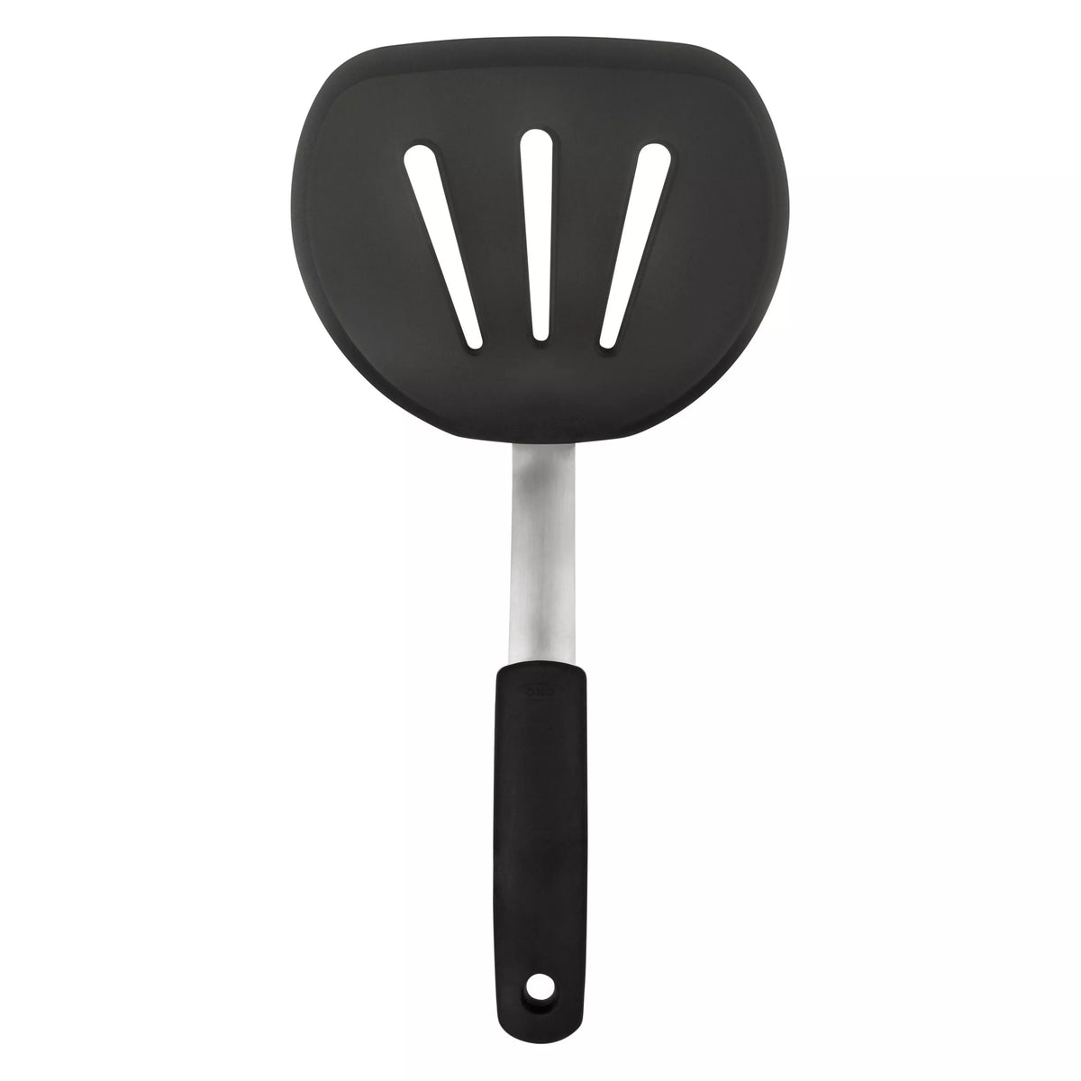 OXO Good Grips large flexible silicone pancake turner, imported from the UK