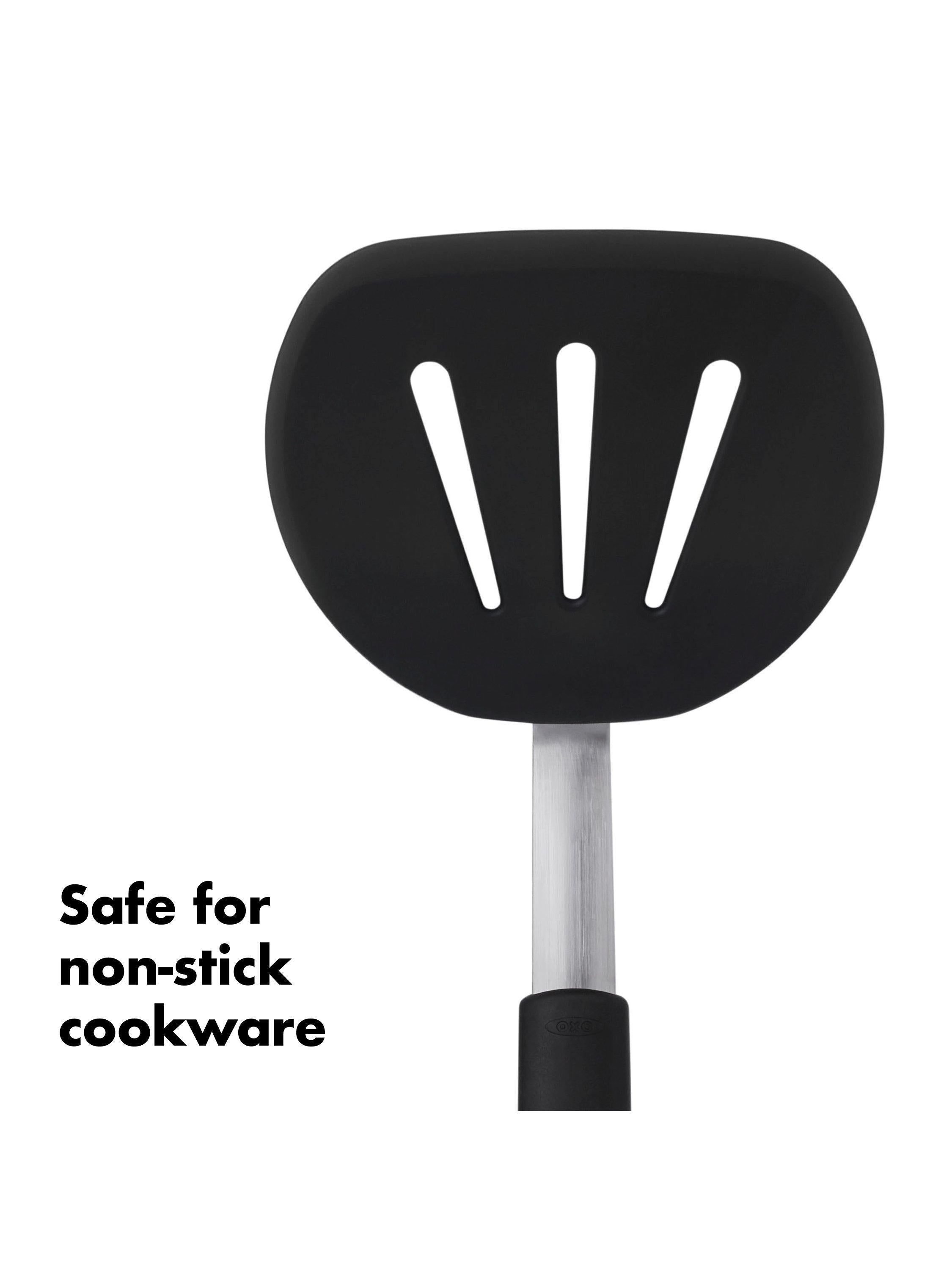OXO Good Grips large flexible silicone pancake turner, imported from the UK