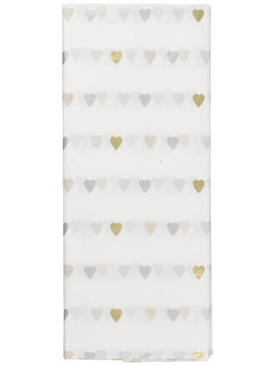 Papier de soie cœurs 5 feuilles