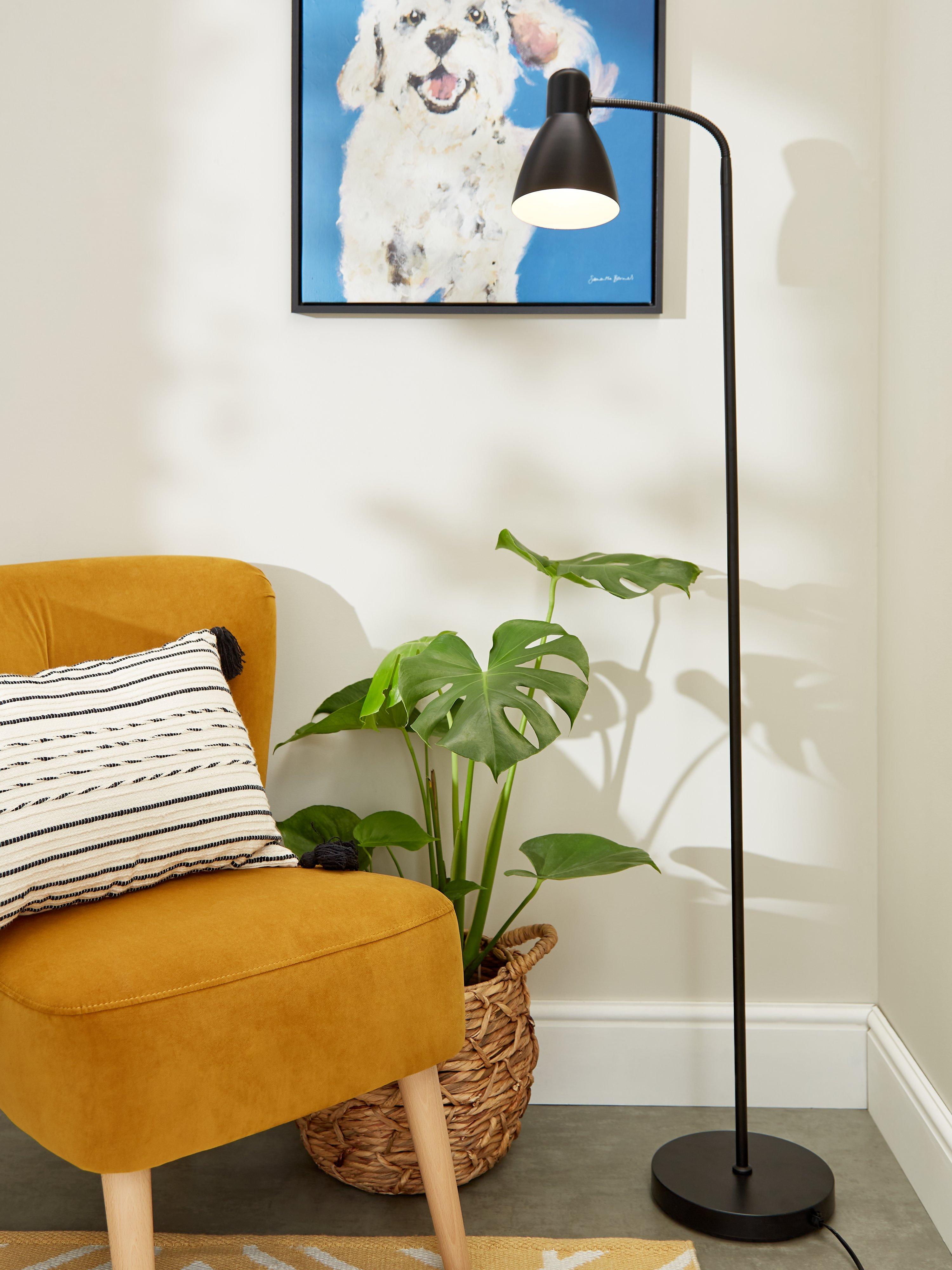 John Lewis Brandon floor lamp black, UK version