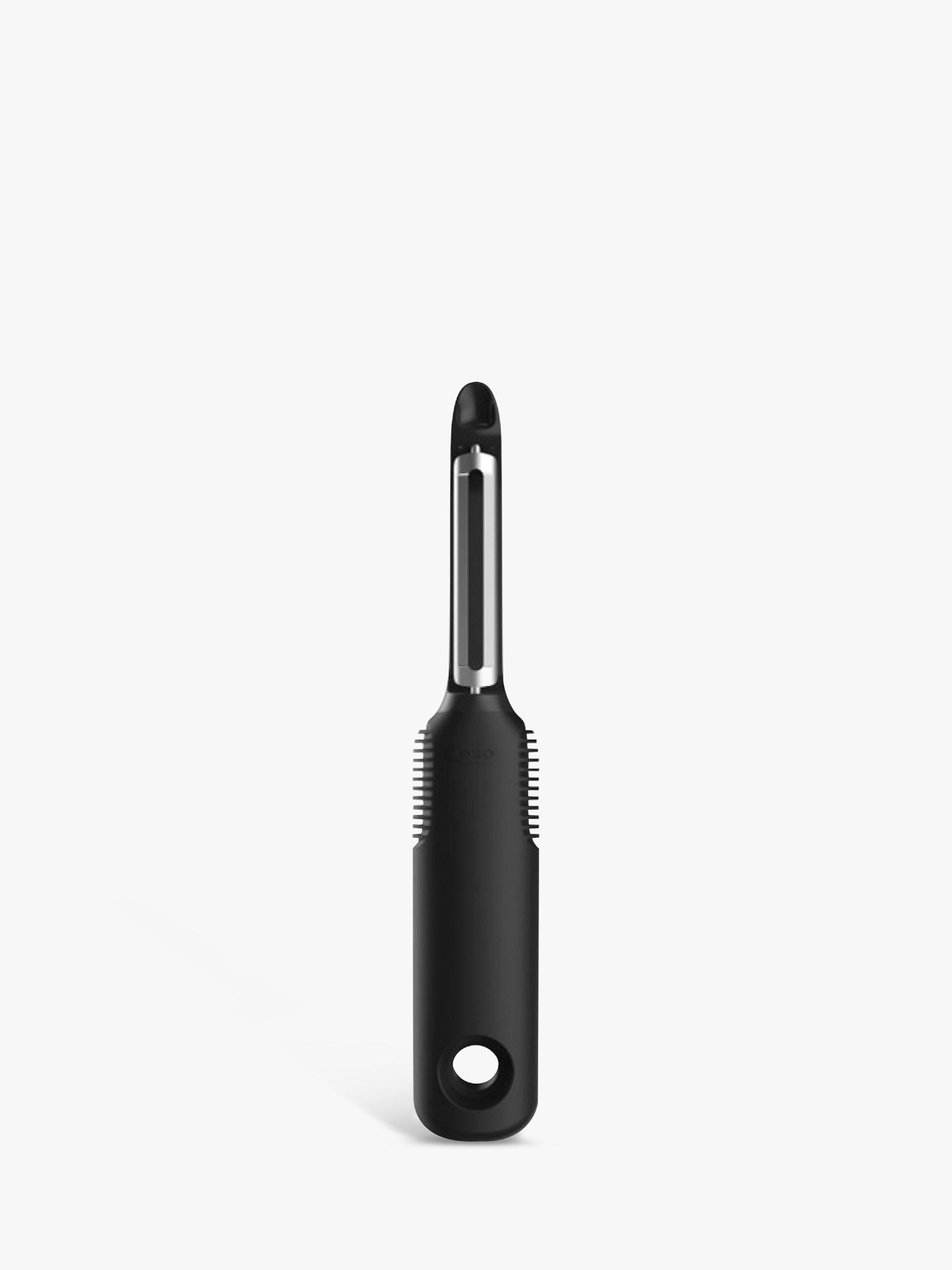 OXO swivel peeler with non-slip grip and potato eyer, imported from the UK
