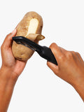 OXO swivel peeler with non-slip grip and potato eyer, imported from the UK