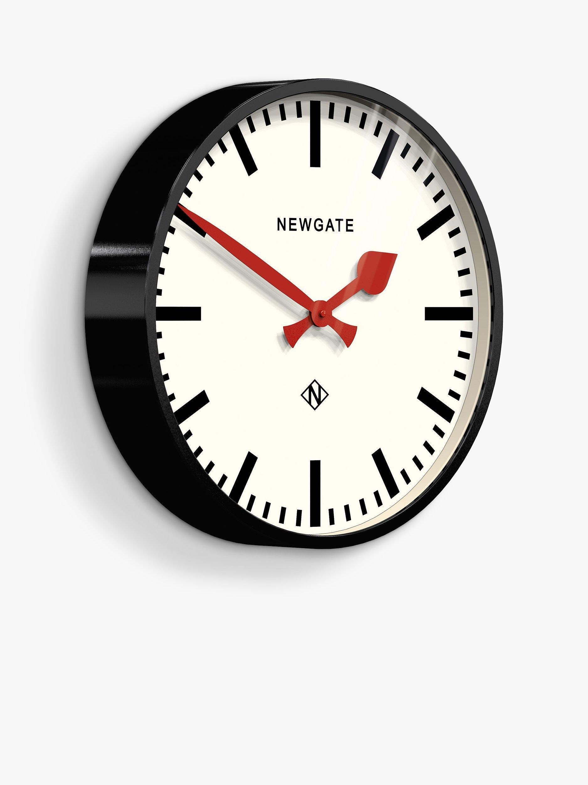 Newgate Clocks Putney wall clock 45cm black (British brand)