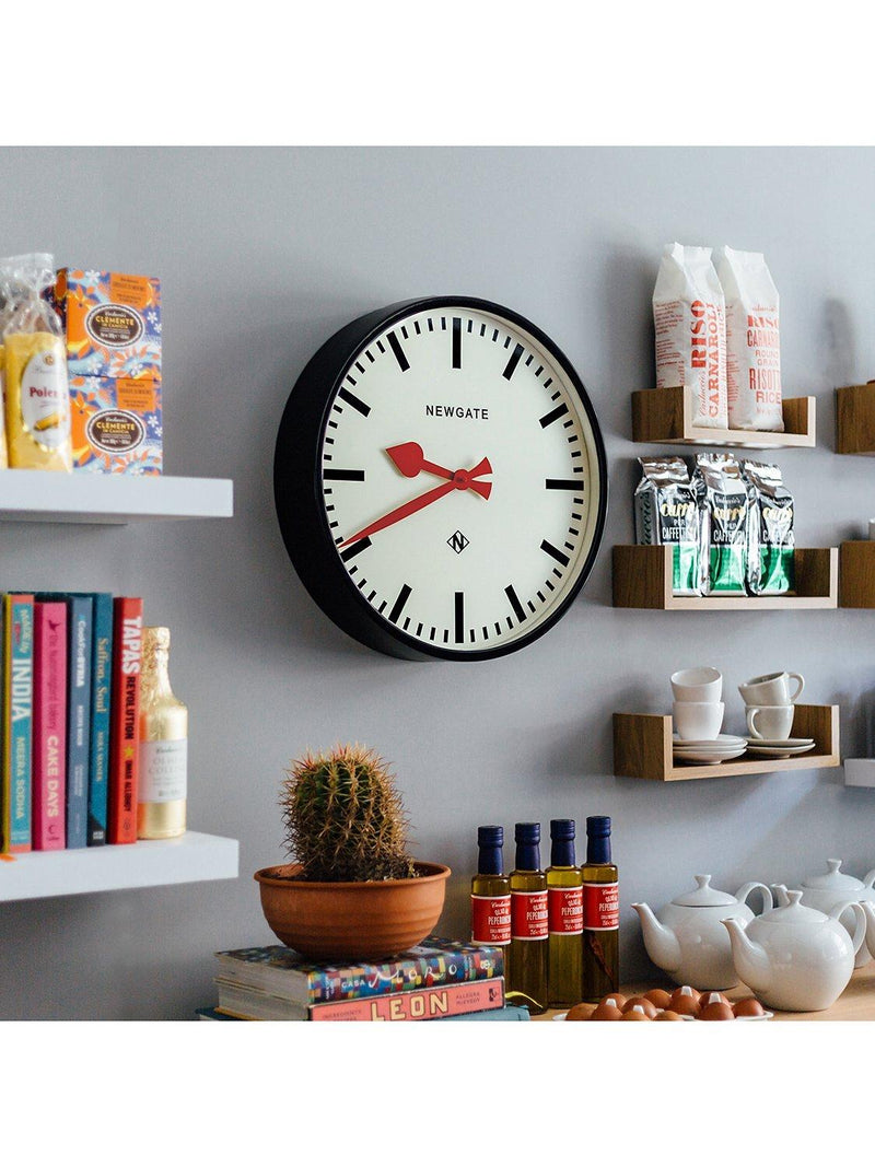 Newgate Clocks Putney wall clock 45cm black (British brand)