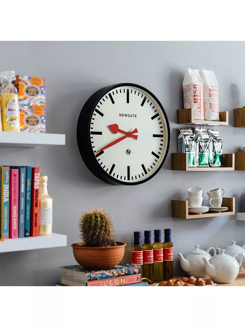 Newgate Clocks Putney wall clock 45cm black (British brand)