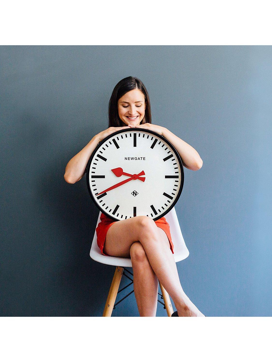 Newgate Clocks Putney wall clock 45cm black (British brand)