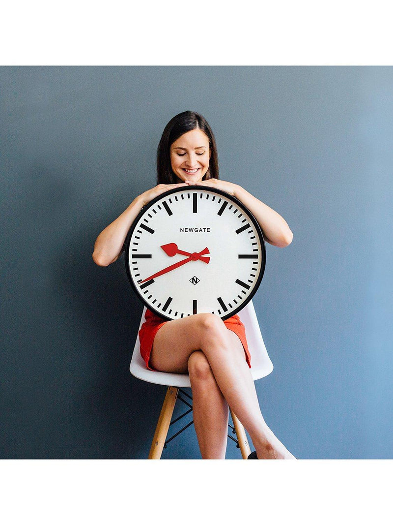 Newgate Clocks Putney wall clock 45cm black (British brand)