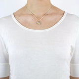 Alex Monroe daisy pendant necklace silver gold 41cm (British brand)