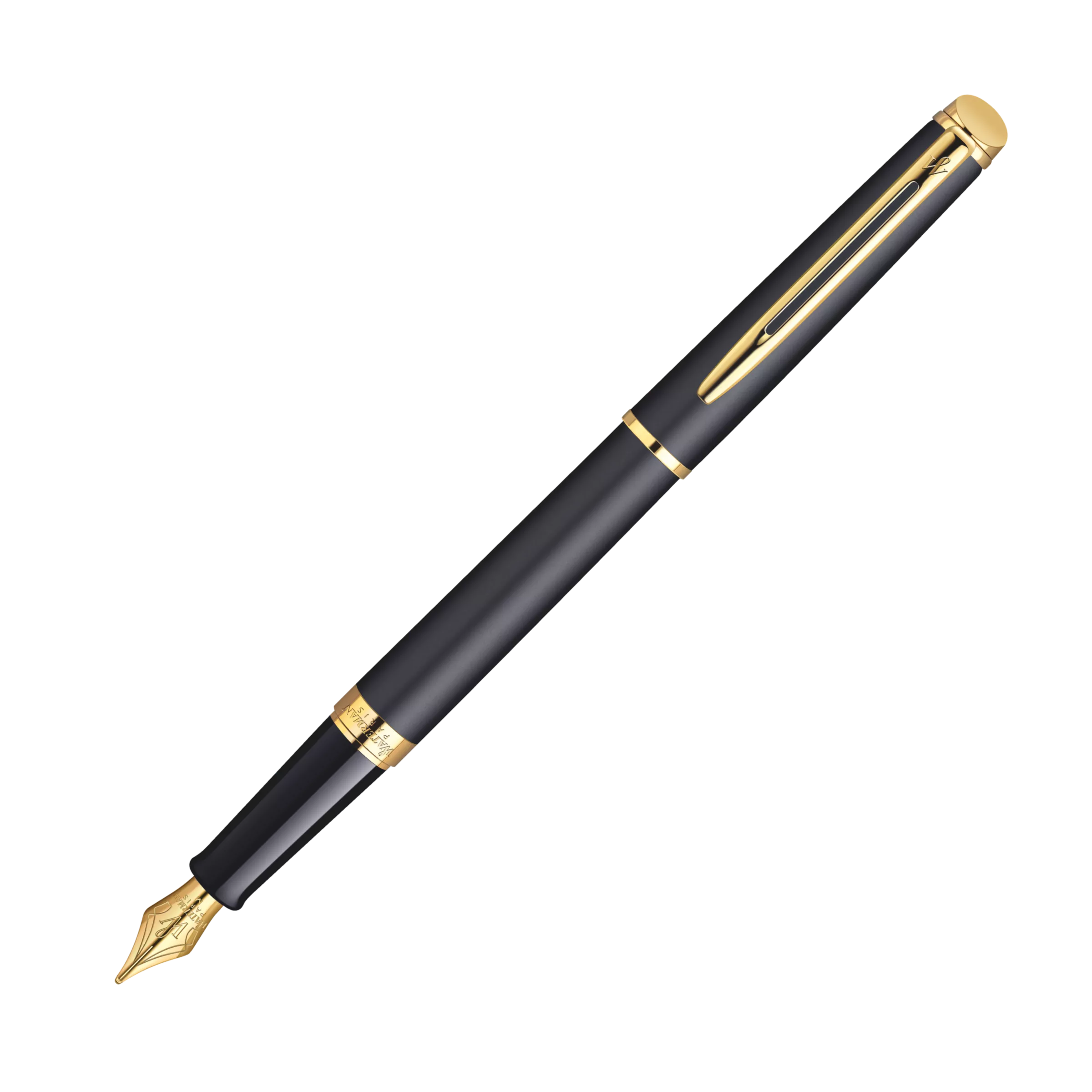 Waterman Hémisphère fountain pen black gold medium nib, imported from the UK