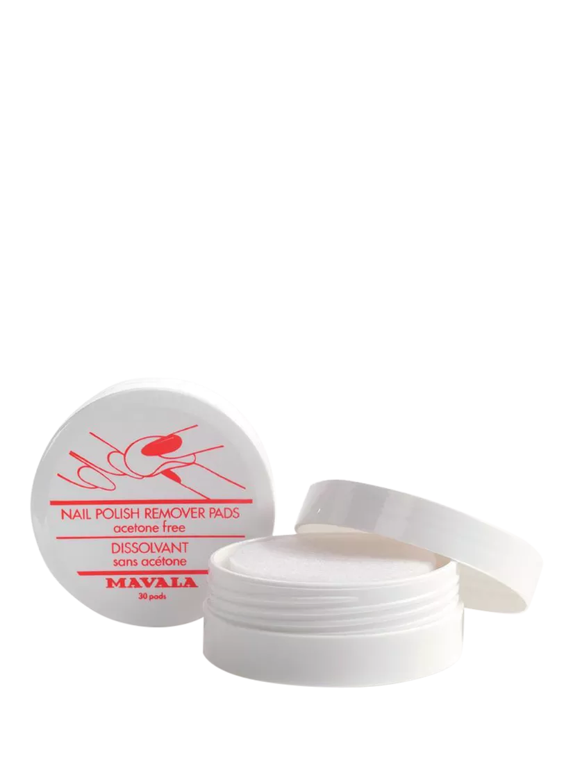 Mavala nail polish remover pads 30-pack (British brand)