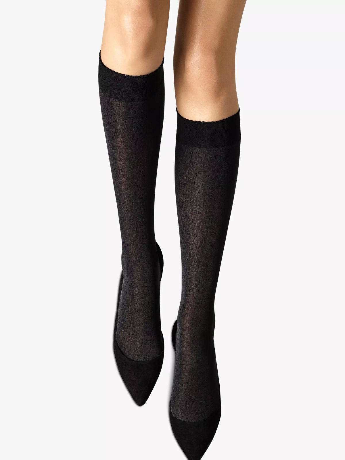 Wolford Velvet de Luxe 50 knee highs black, UK version