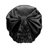Silver Cloud silver ion satin hair wrap black, UK version
