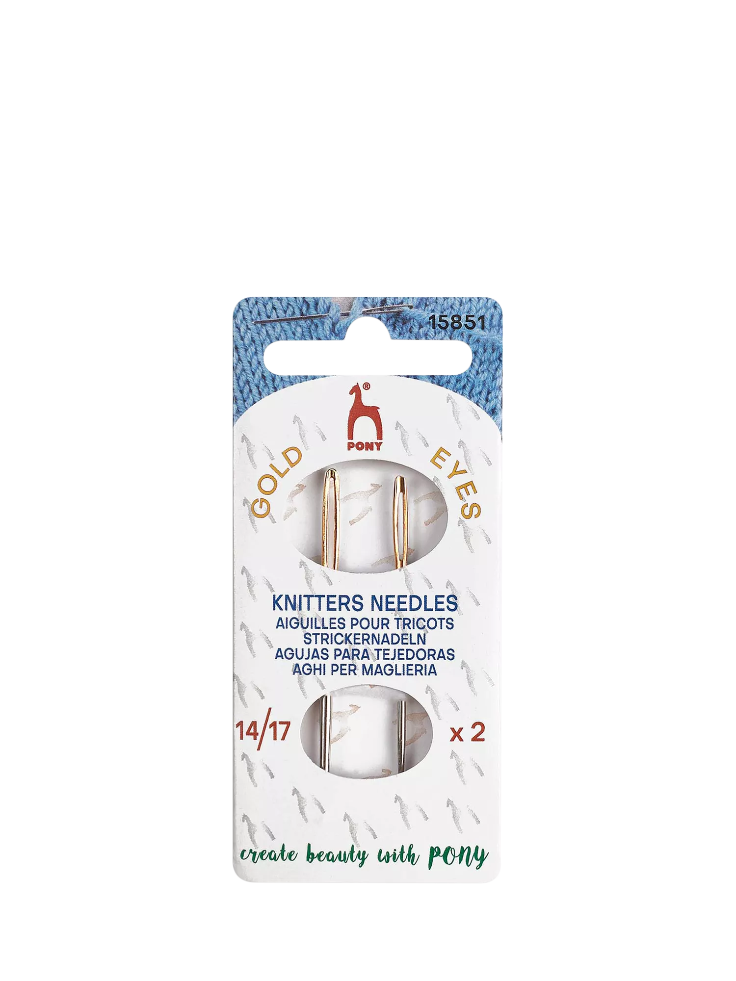 Pony gold eye sewing needle (British brand)