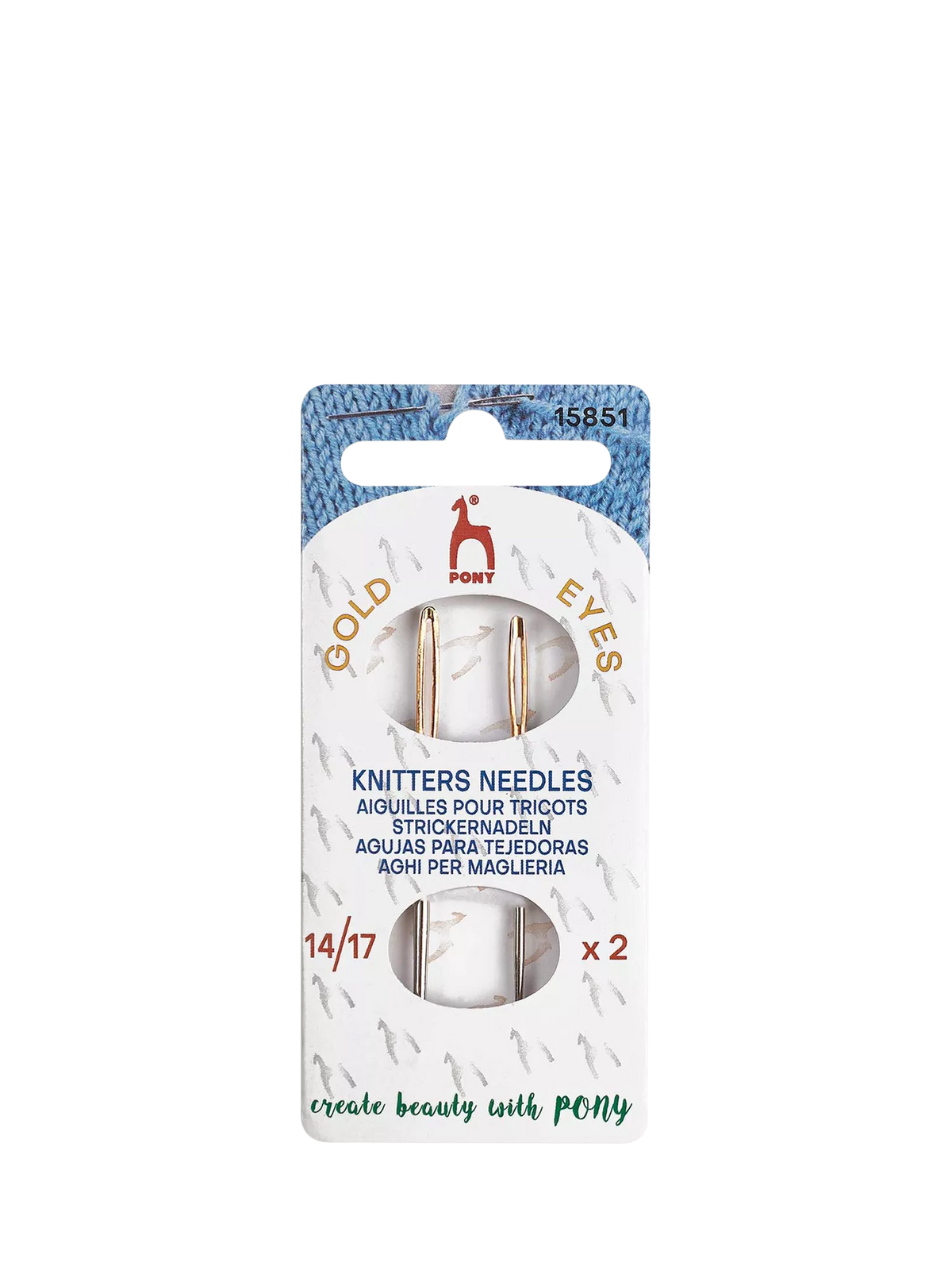 Pony gold eye sewing needle (British brand)