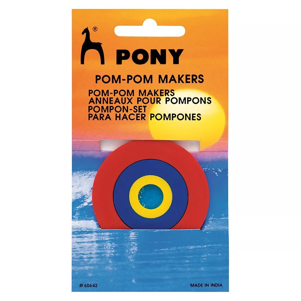 Pony pom-pom maker three sizes, imported from the UK