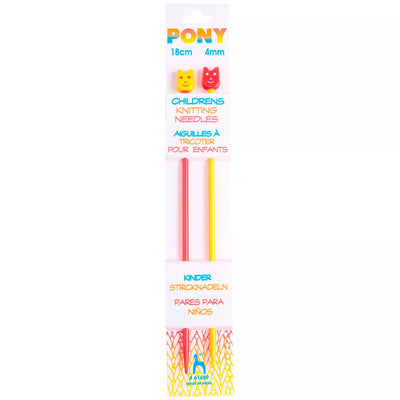 John Lewis Pony Children's Knitting Needles 18cm 4mm Pack of 2- Buy online at McGrocer