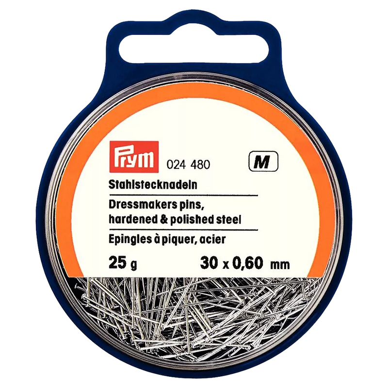 Prym dressmakers pins 30mm steel 25g tub, UK version