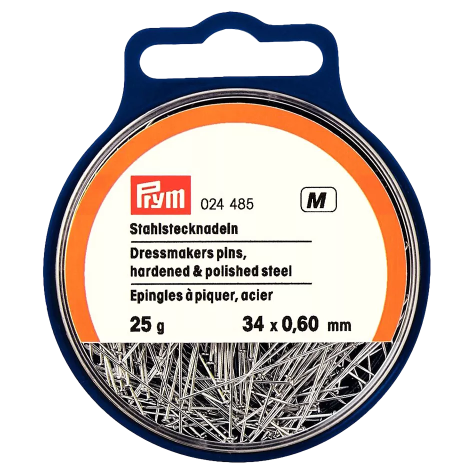 Prym dressmakers pins 34mm 25g tub (British brand)
