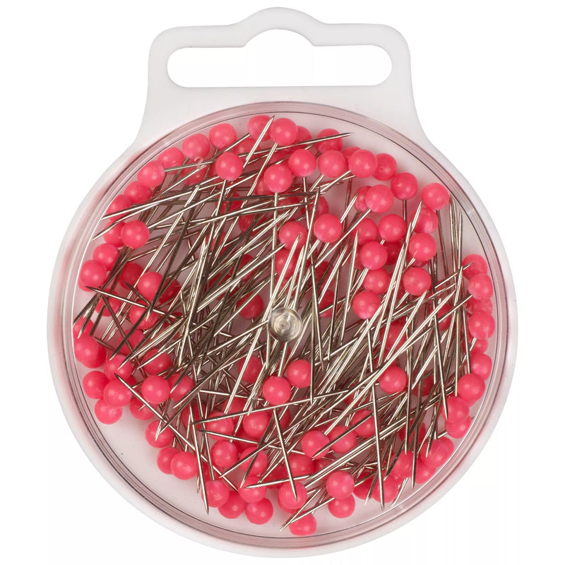 Prym neon plastic head pins 0.60x32mm 15g tub, UK version