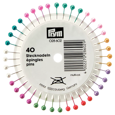 John Lewis Prym Pearl Head Pins Various Colours 38mm Wheel of 40- Buy online at McGrocer