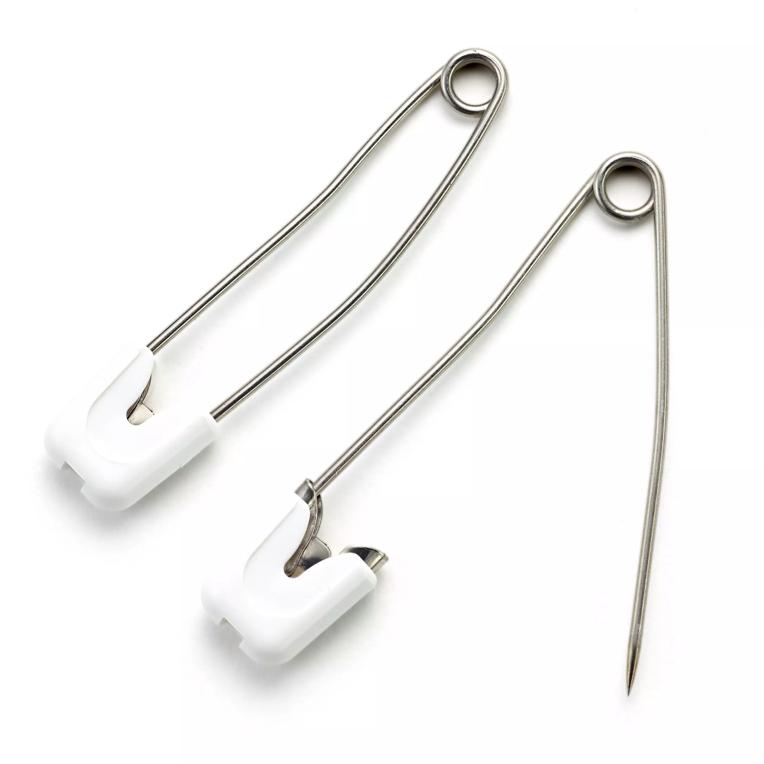 Prym stainless steel nappy pins 55mm pack of 4, imported from the UK